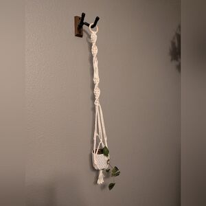 Elegant White Macrame Plant Hanger